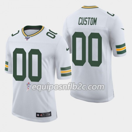 Camiseta Hombre NFL Green Bay Packers Personalizar Nike Blanco 100th